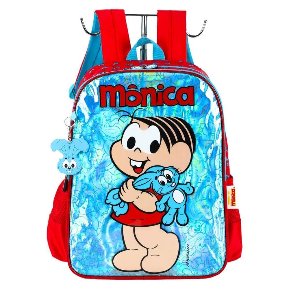 Mochila De Costas Escolar Infantil Mônica Magali Chaveiro