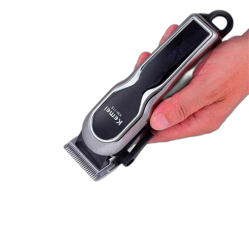 Máquina De Cabelo Kemei Digital Sem Fio Bivolt