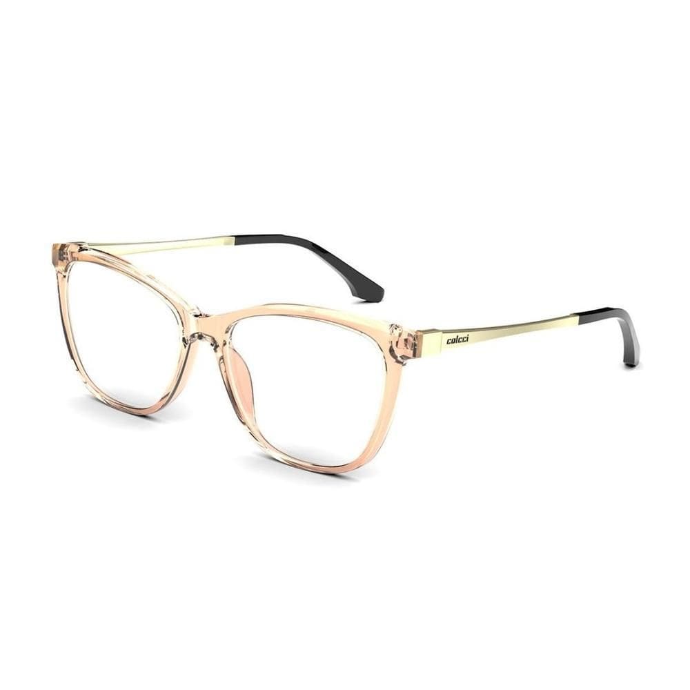 Armação Colcci Marie 2 C6148 B38 55 Nude Translucido Dourado