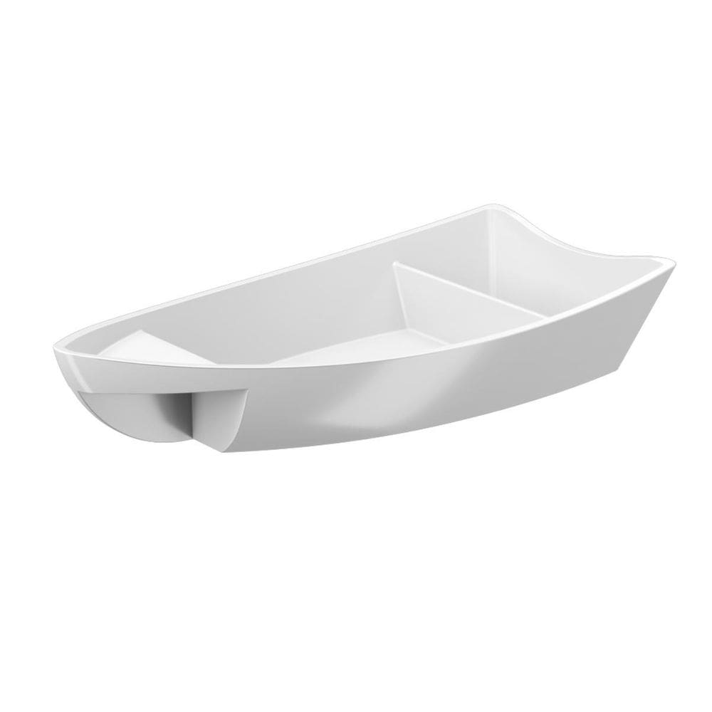 Barco Para Servir Sushi Oriental Coza Branco 28Cm