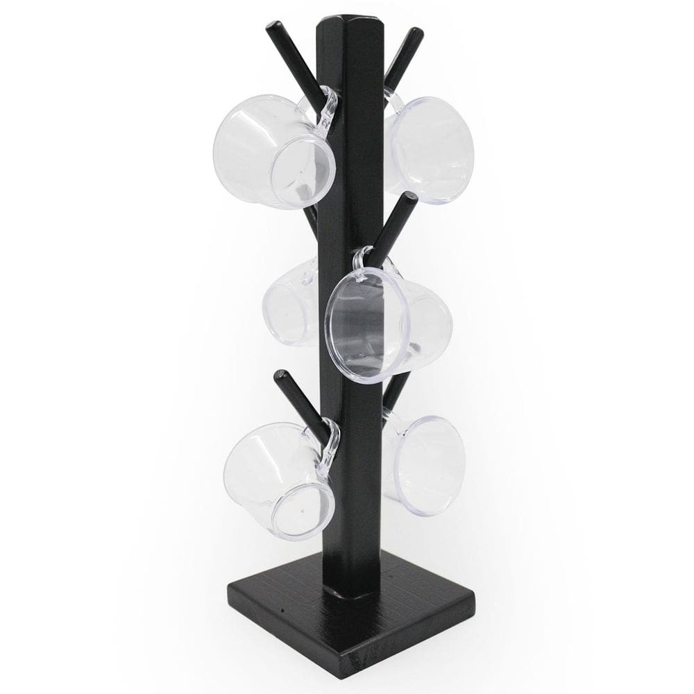 Kit Suporte 6 Xicaras Acrílico Cristal Café Espaço Cantinho