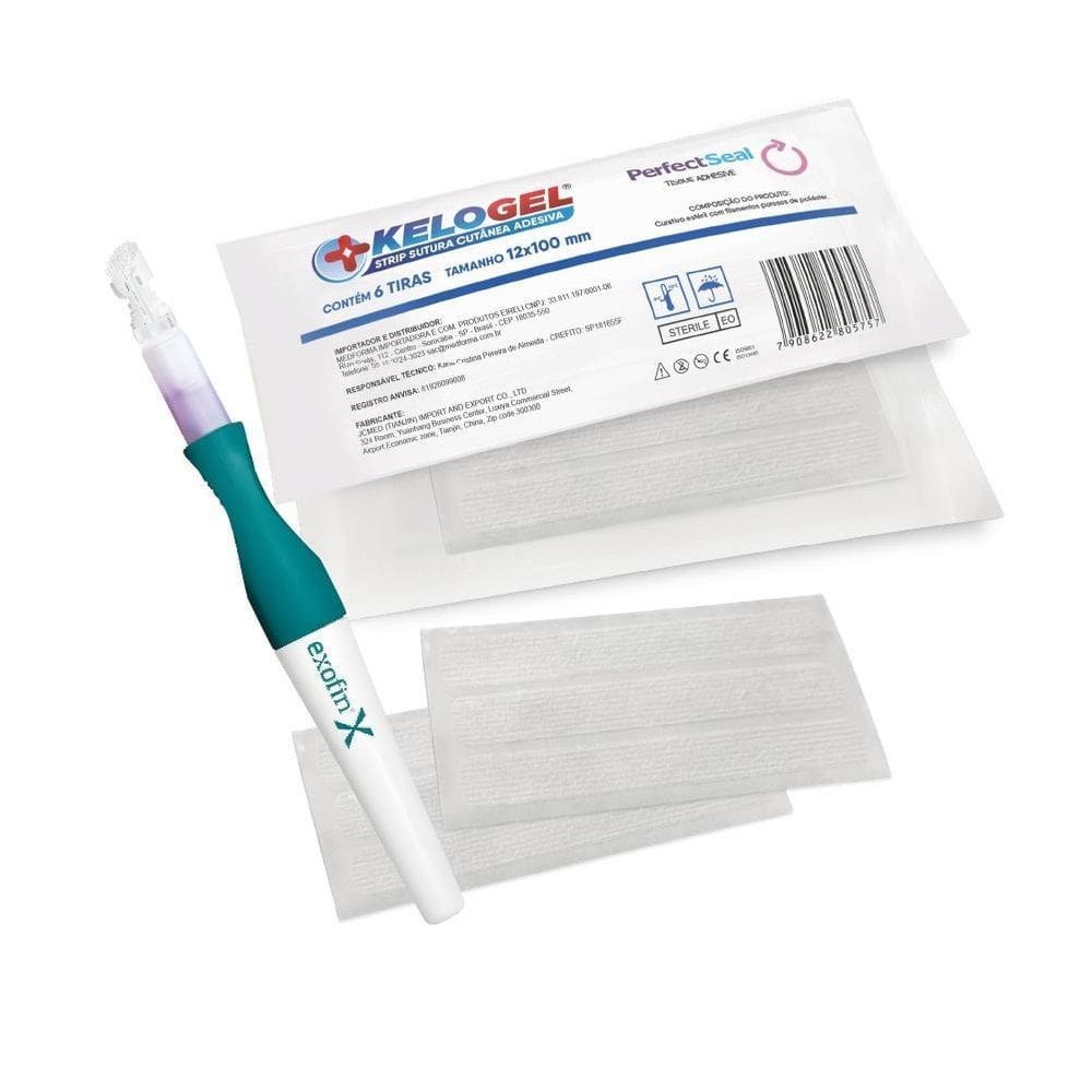 Kit Adesivo Cirurgico Caneta Exofin Pen 1Ml +60Cm Steristrip