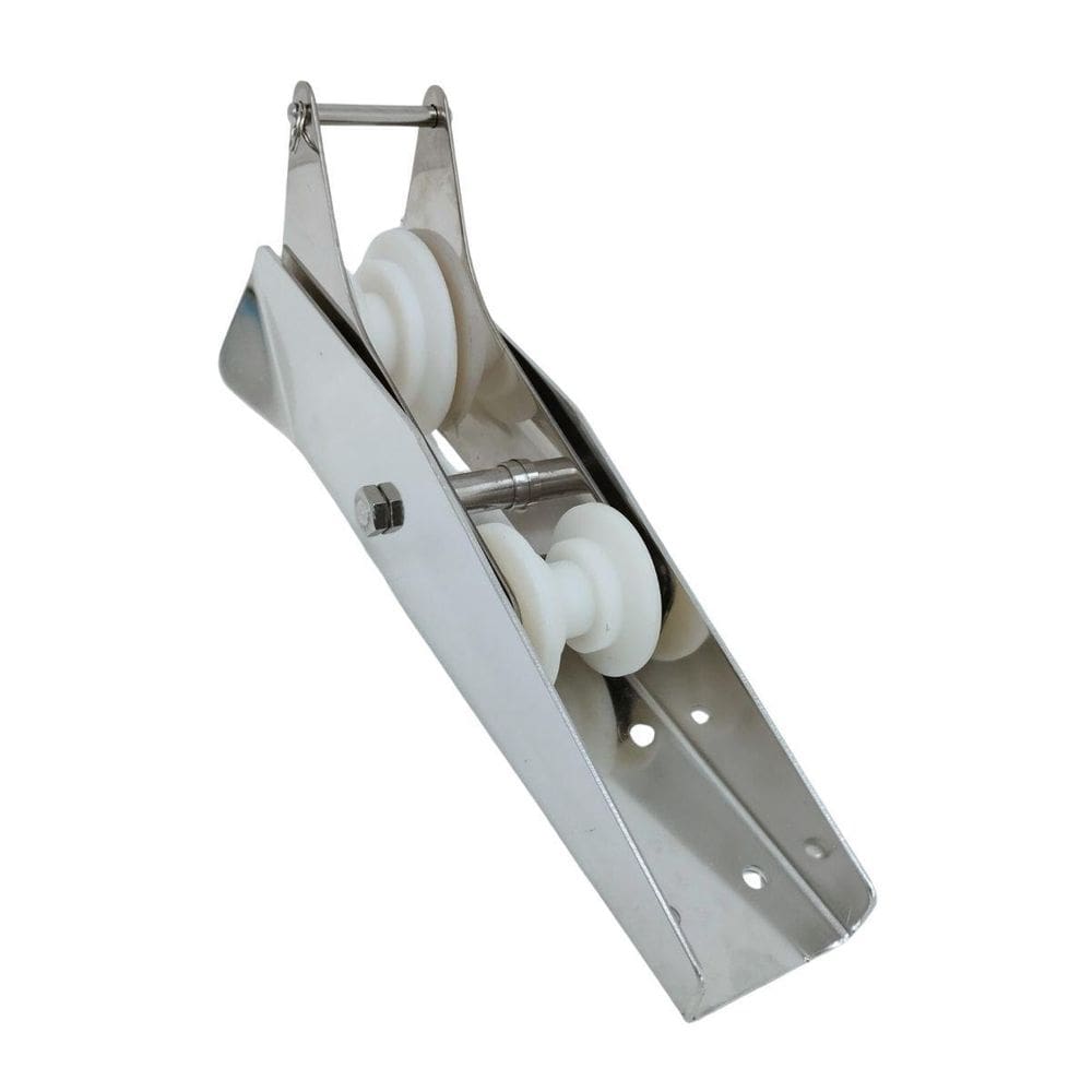 Suporte Lançador De Âncora Articulado Com Rolete Duplo Inox