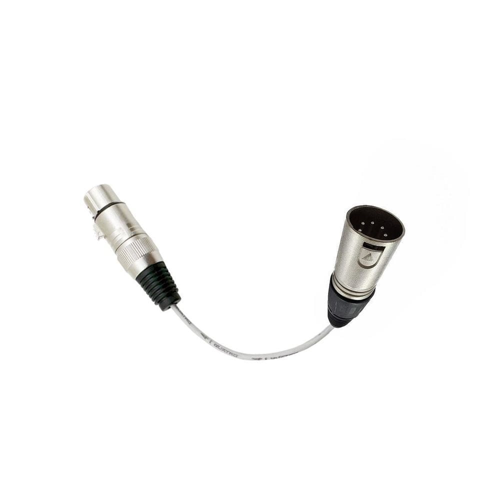 Cabo Dmx De 20Cm Xlr Fêmea De 3 Pinos E Xlr Macho De 5 Pinos