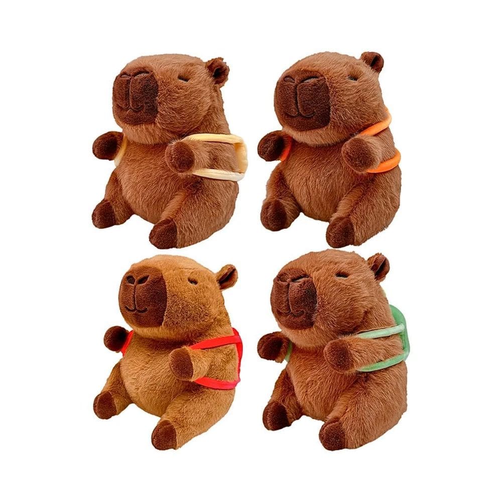 Pelúcia Capivara C/Mochilinha De Fruta Caa Toys