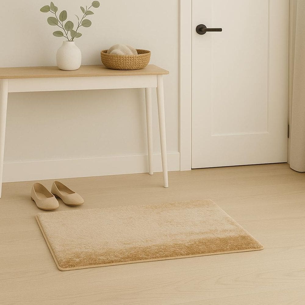 Tapete Esplendor Antiderrapante 100% Poliéster 50X90Cm Bege