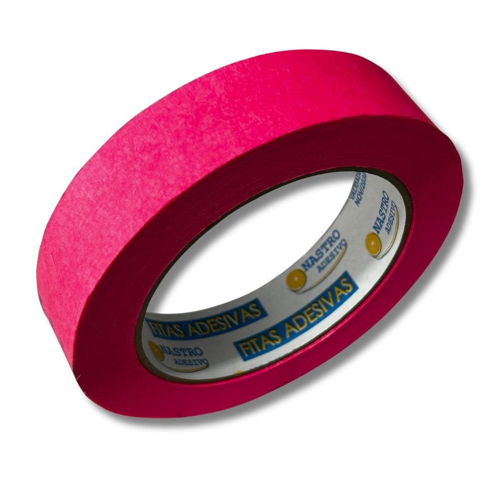 Fita Crepe Rosa Neon Profissional 24Mm X 50M Nastro