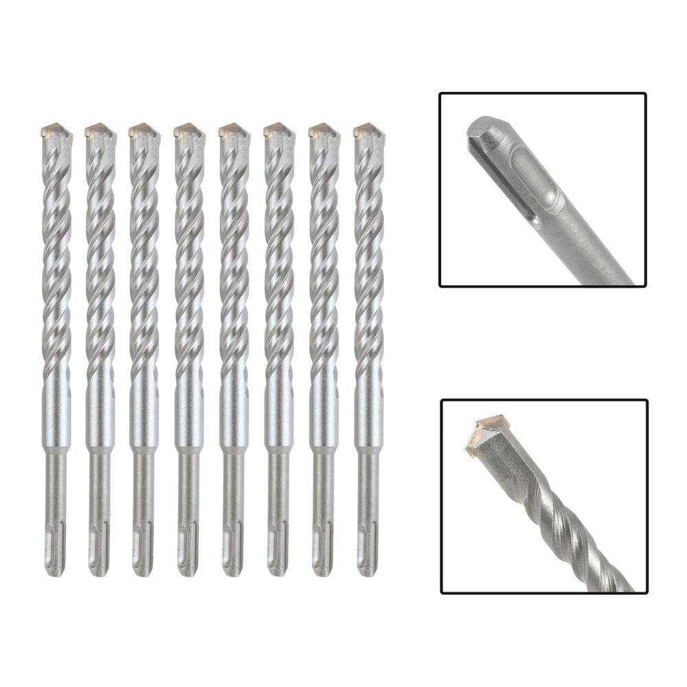 Jogo 8 Brocas Sds Plus 16X400 Mm Aço Carbono Tungstênio