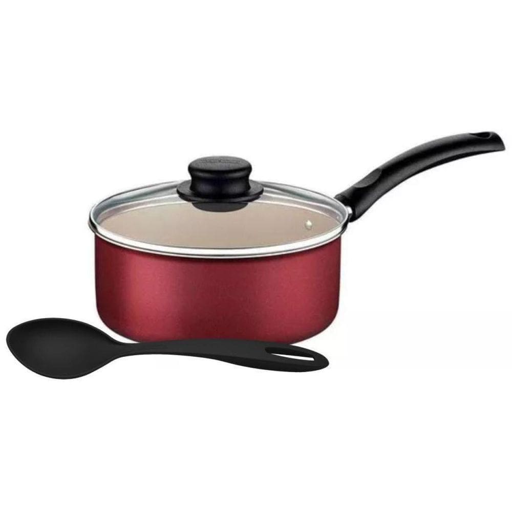 Panela Turim Vermelho Antiaderente 2L + Colher Tramontina