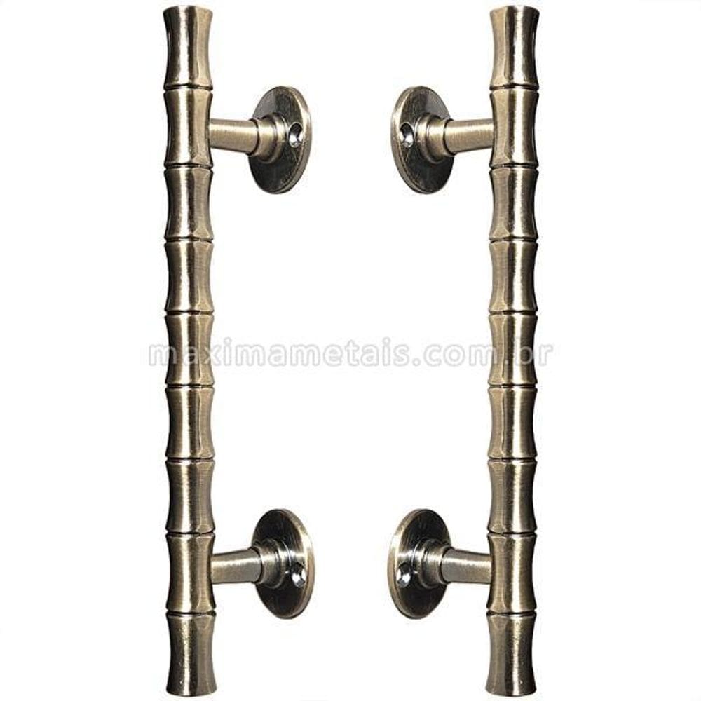Puxador Duplo Porta Pivotante Correr Rústico Element Bronze