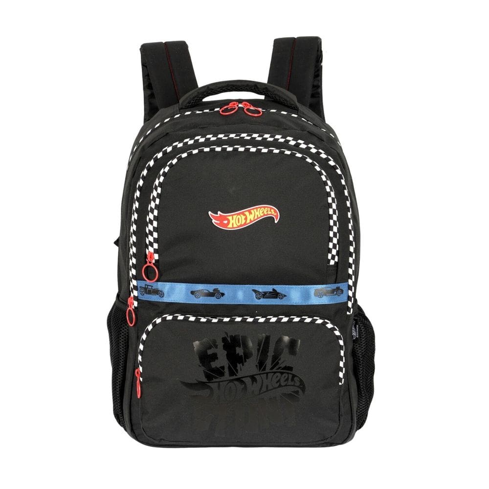 Mochila Escolar Costas Hot Wheels Ms47786 - Preto