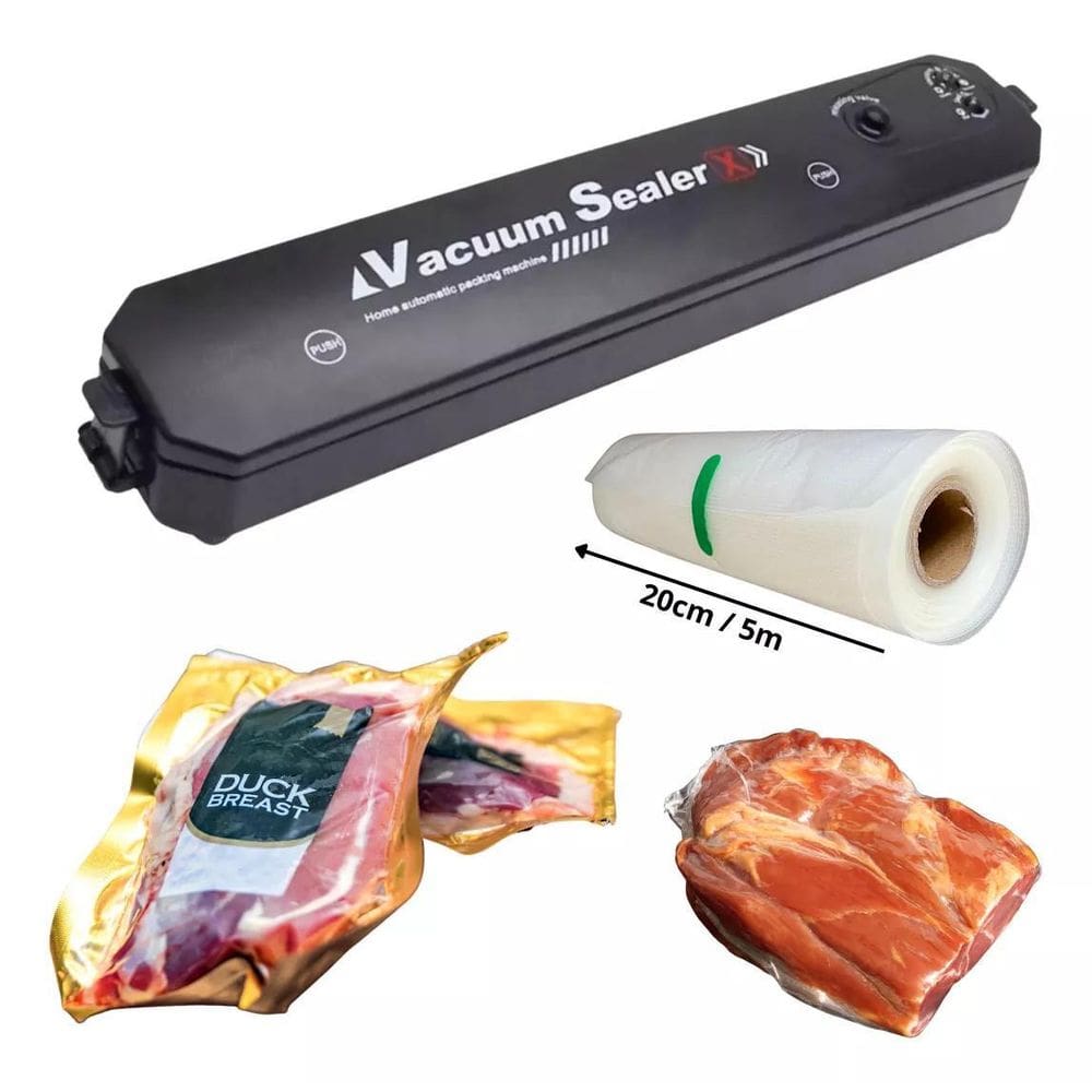 Embaladora Alimento A Vácuo + Rolo Selagem Vertical