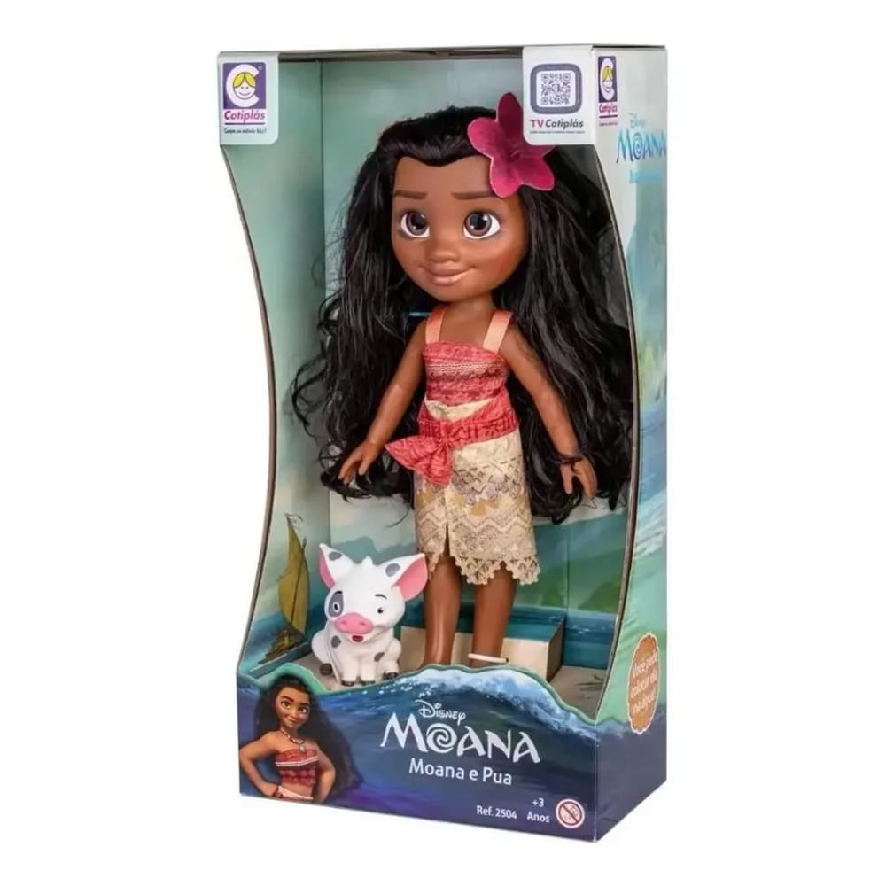 Boneca Moana com Porquinho Puá Cotiplás 2600