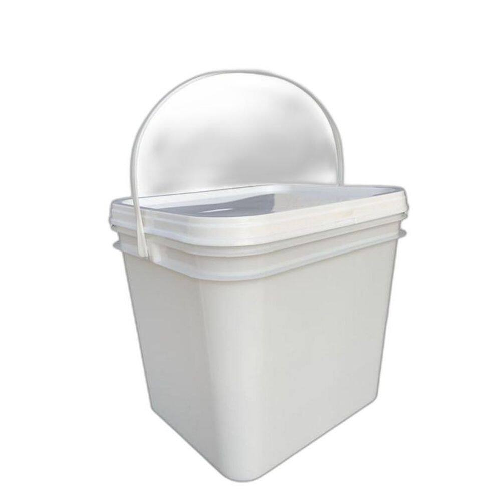 Balde Retang 3.6L Tampa Lacre Removível P Caldos-30 Un