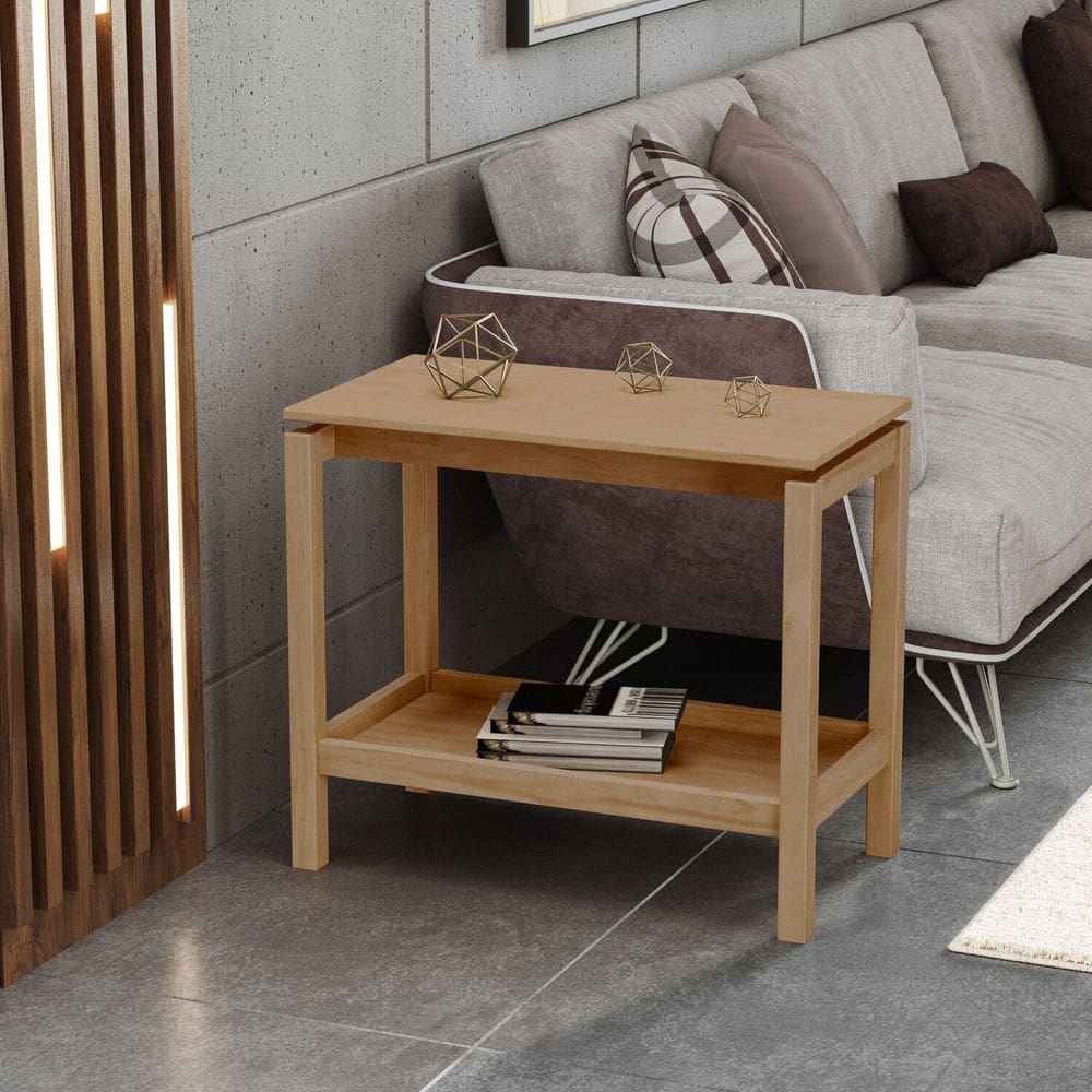 Mesa Lateral em Madeira Maciça Barcelona Tauari