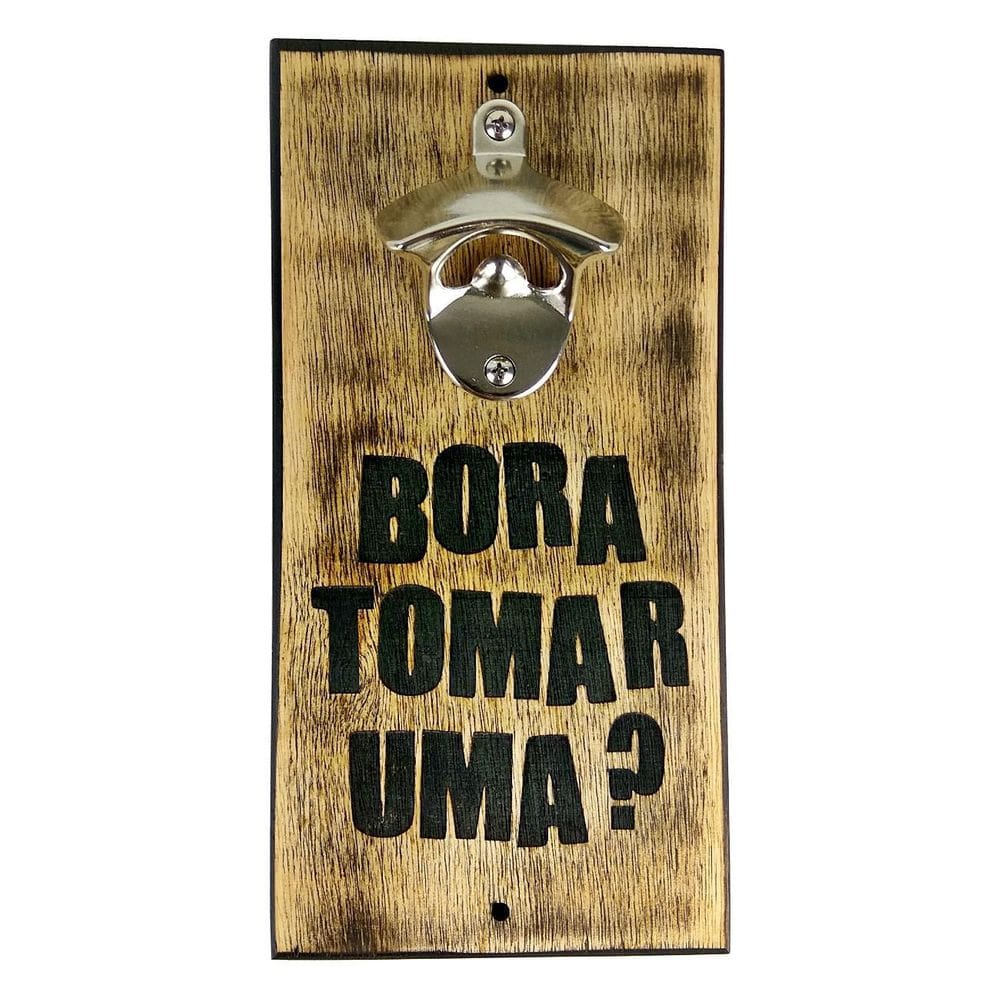 Abridor De Garrafa De Parede Rústico - Bora Tomar Uma