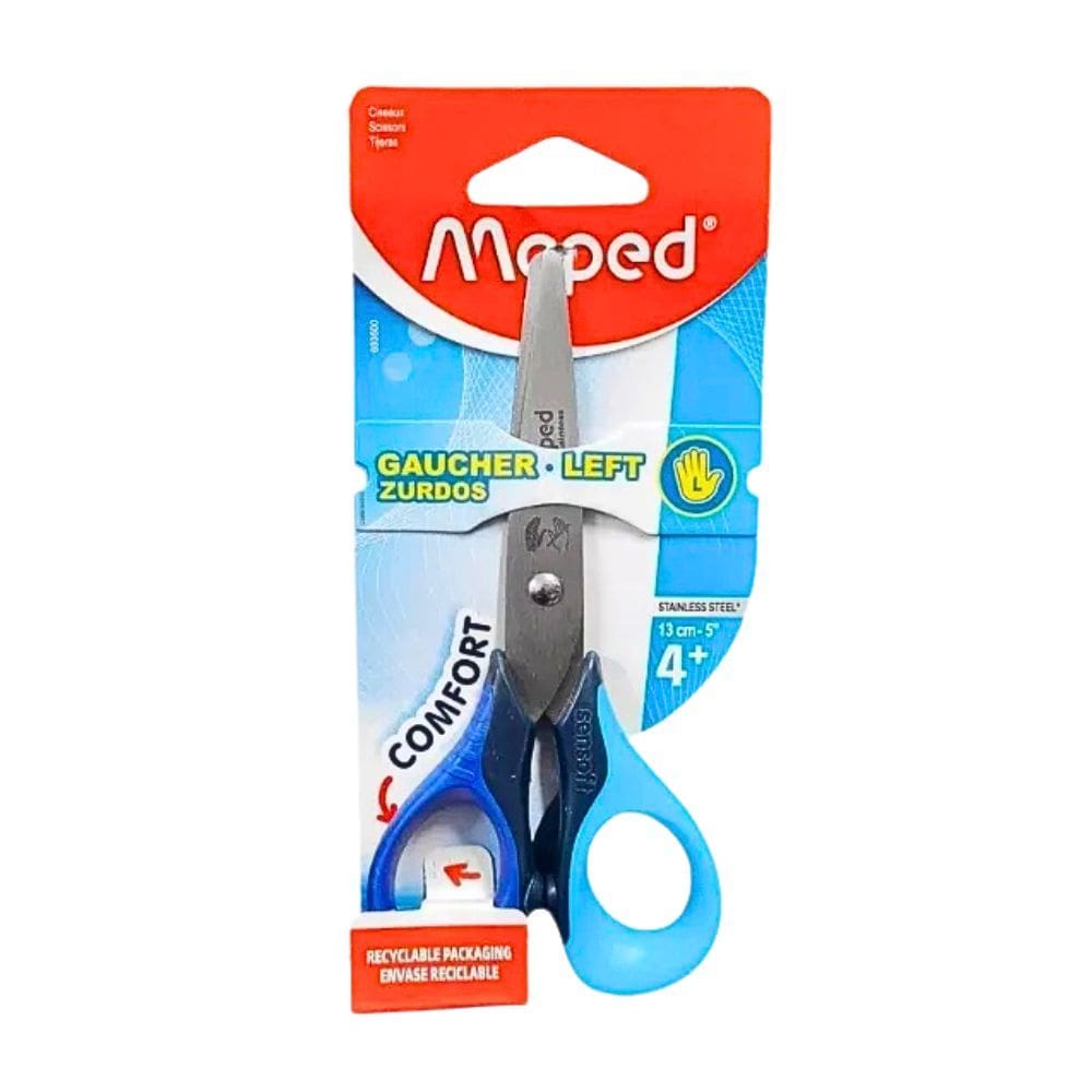 Tesoura Escolar ( Canhoto ) 13cm Sensoft 3D Sem Ponta Comfort - Maped | Papelaria | Material Escolar | Canhoto |