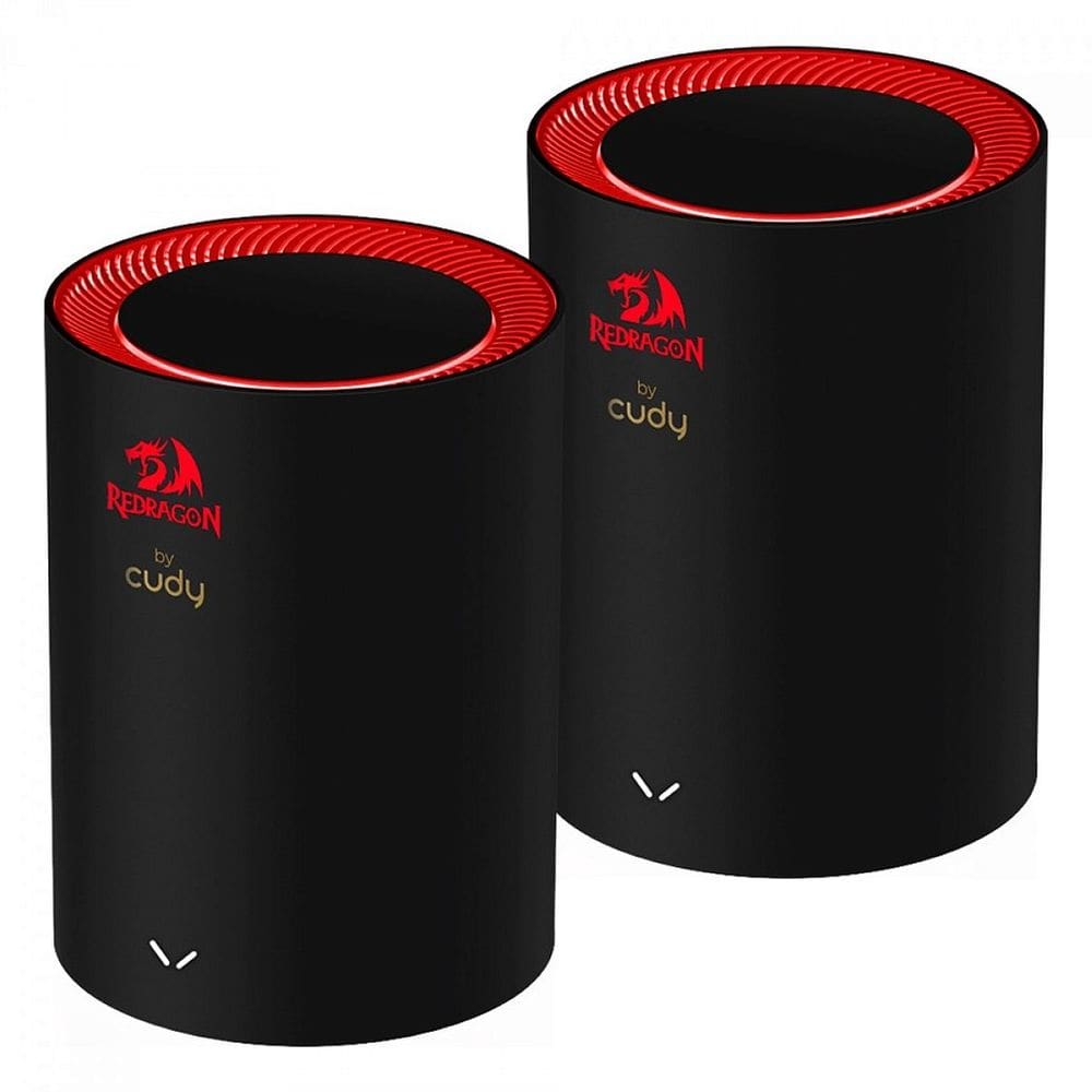 Kit Roteador Mesh Redragon M3000, Wi-Fi 6, Dual-Band, AX3000, Com 2 Unidades