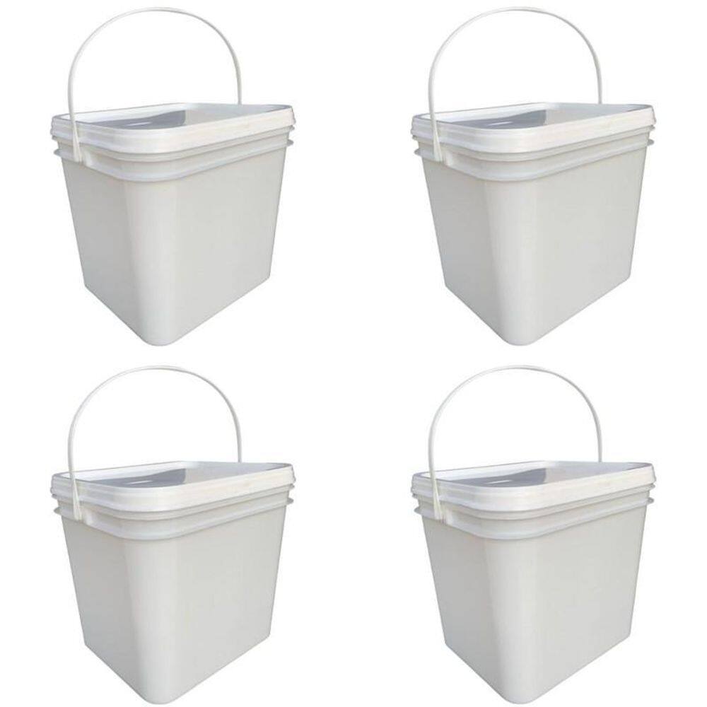 Balde Em Para Armazenar Cereais Retangular 3.6L - 4 Pçs