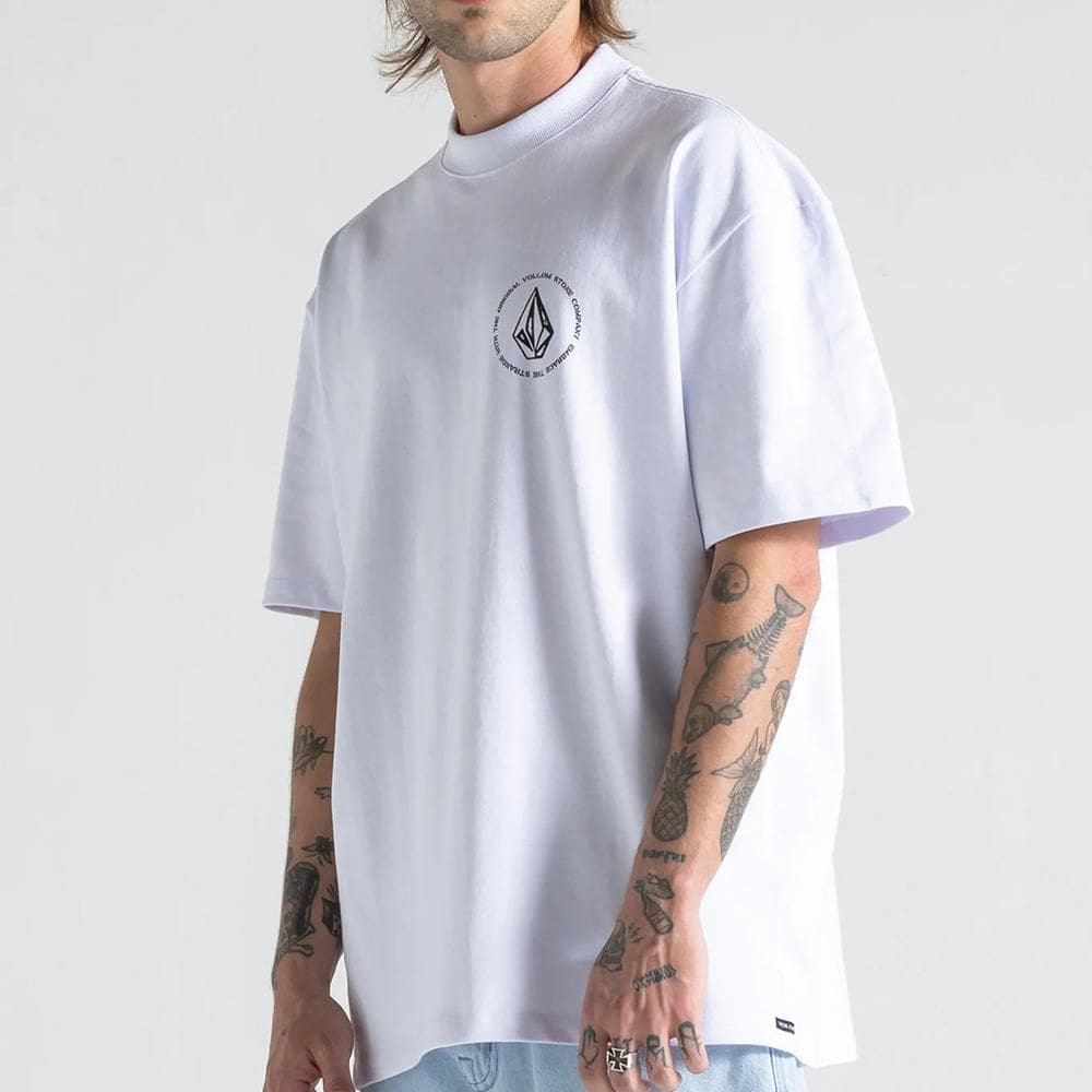 Camiseta Volcom Comfort Classics SM26 Masculina Branco