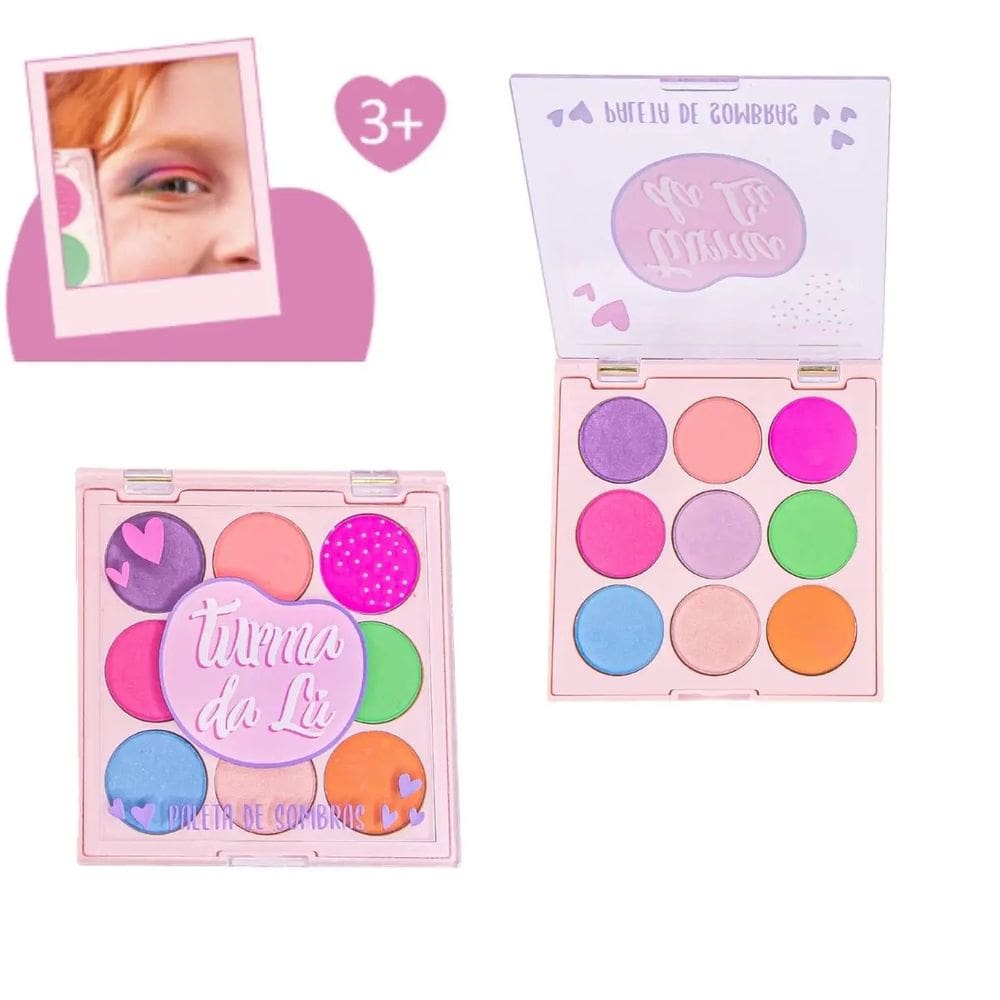 Paleta de sombra Infantil com 9 cores - Turma da Lu