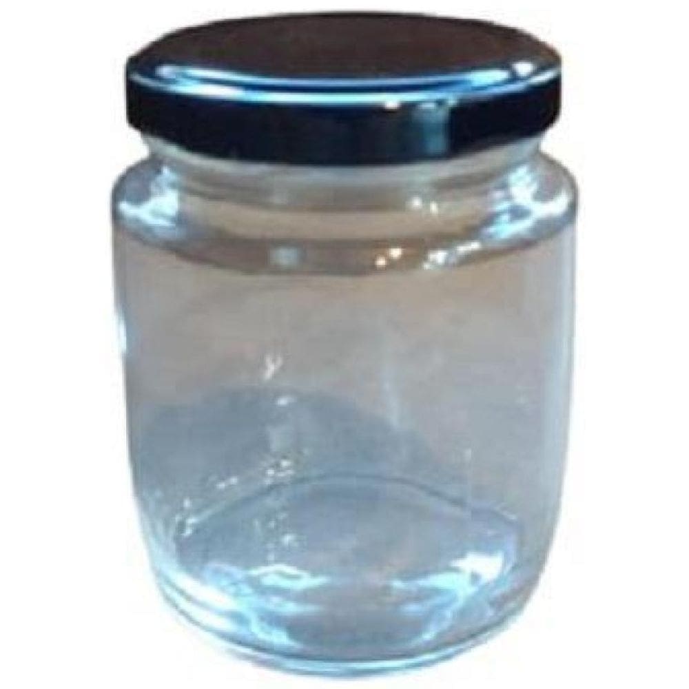 Pote De Vidro 240 Ml Com Tampa Preta - 24 Unidades