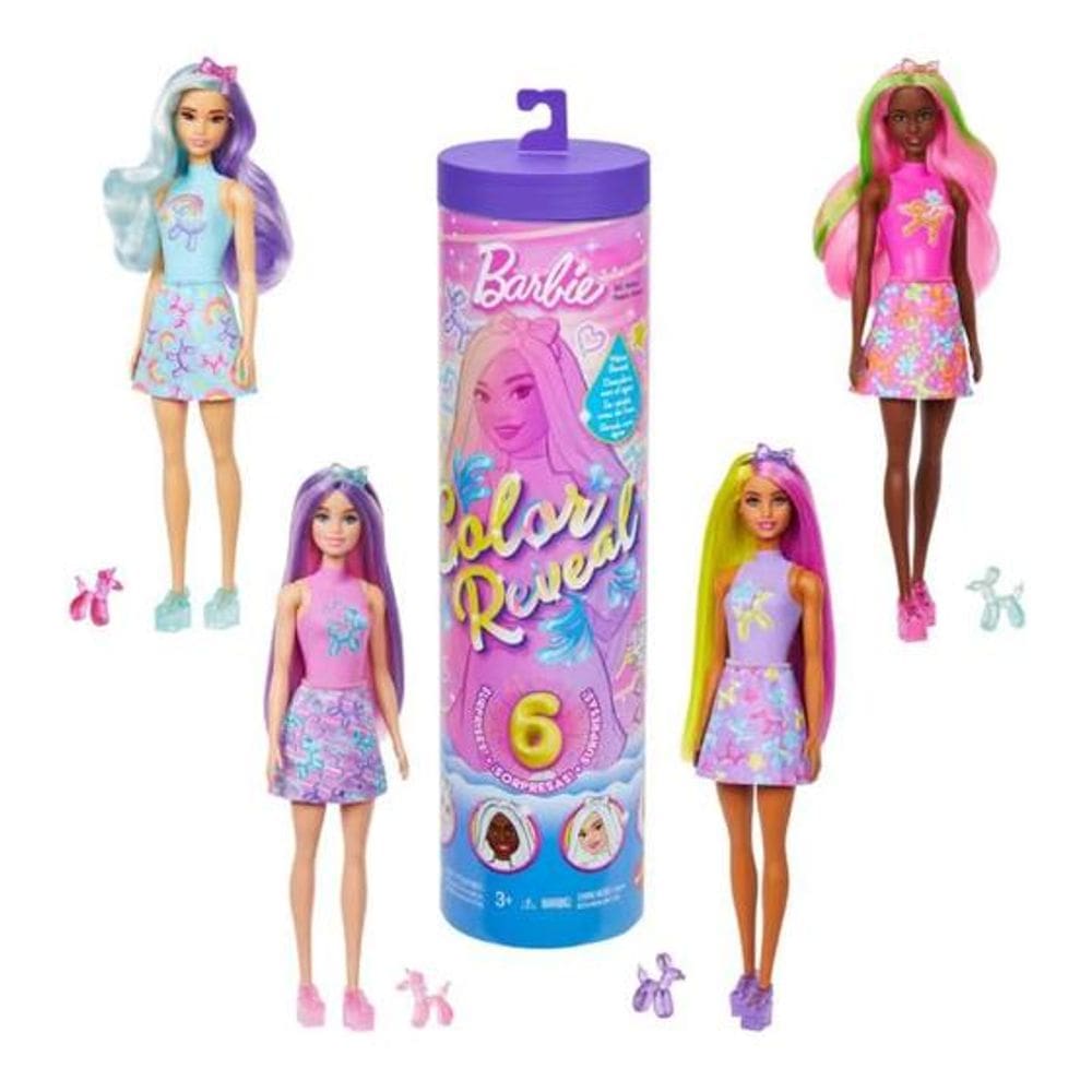 Barbie Color Reveal Surpresa Animais Com Balões - Mattel JCP01