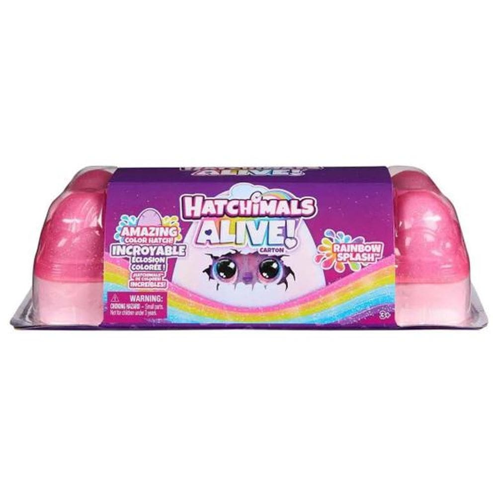 Pack Com 5 Ovos Surpresa Hatchimals Alive Ranbow Splash 4002 - Sunny