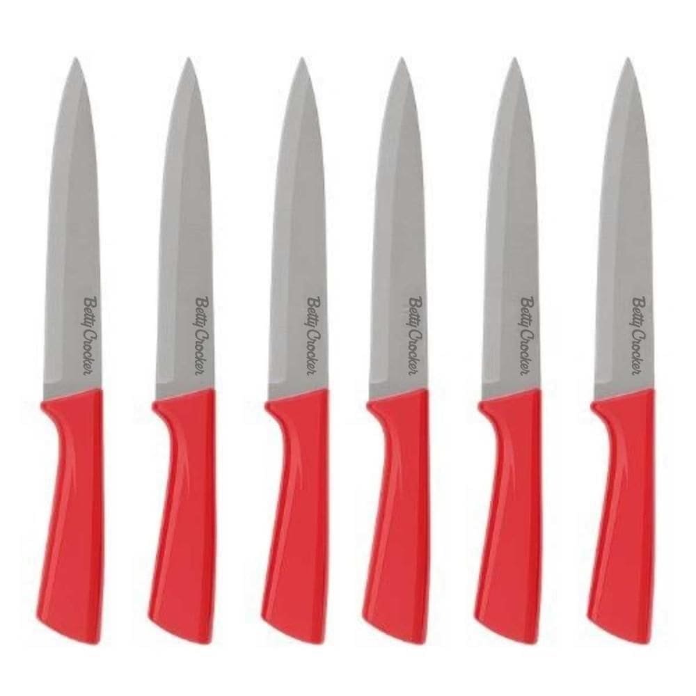 Conjunto 6 Facas Multiuso Mesa Legumes Cozinha Betty Crocker
