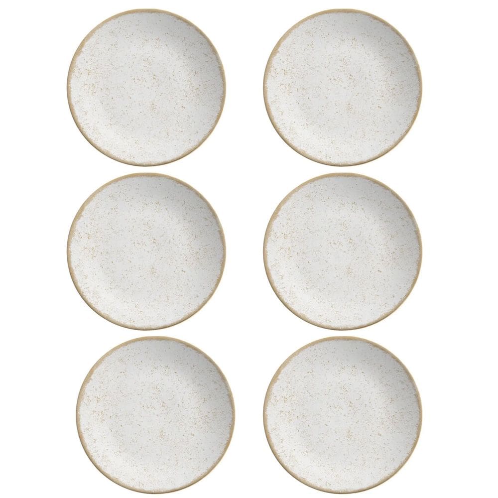 Prato de Sobremesa Coup Organic de Cerâmica 21cm 6 Unidades - Alleanza 7550-203