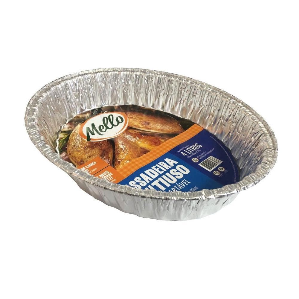 Assadeira De Alumínio Pequena 4 Litros - Mello. C/20