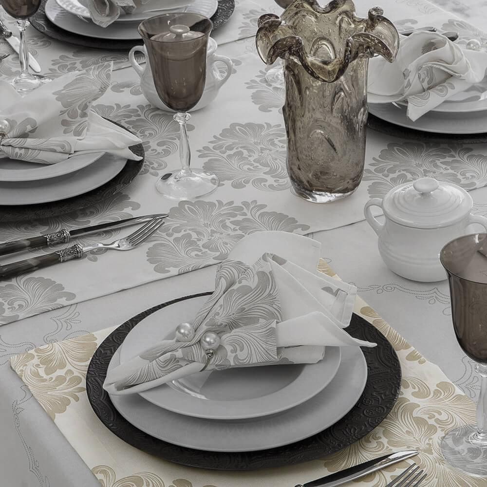 Jogo Americano 2 Peças Naturalle Panama Damask Medalhao