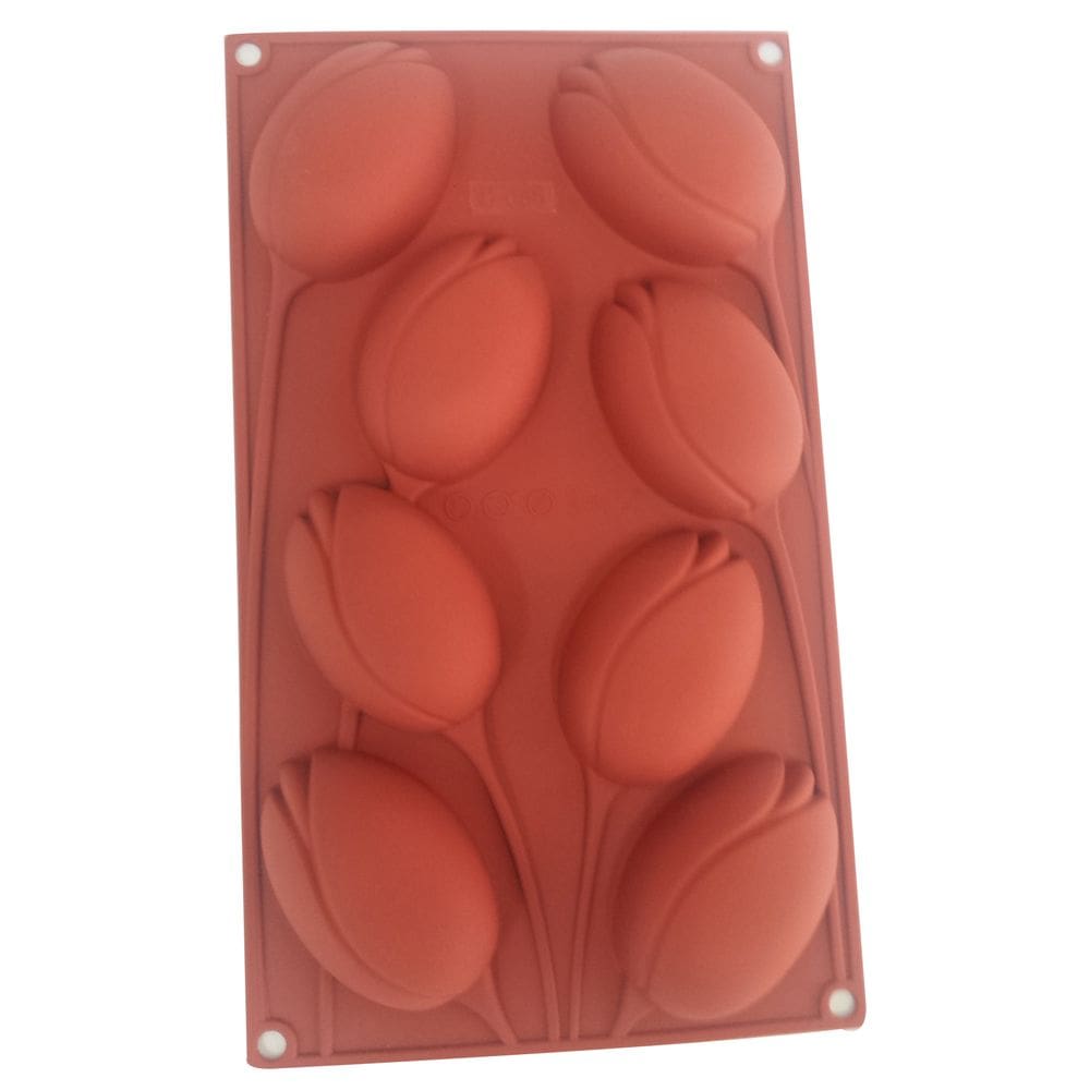 Forma Em Silicone Tulipa 2,5x17,5x30cm Vermelho