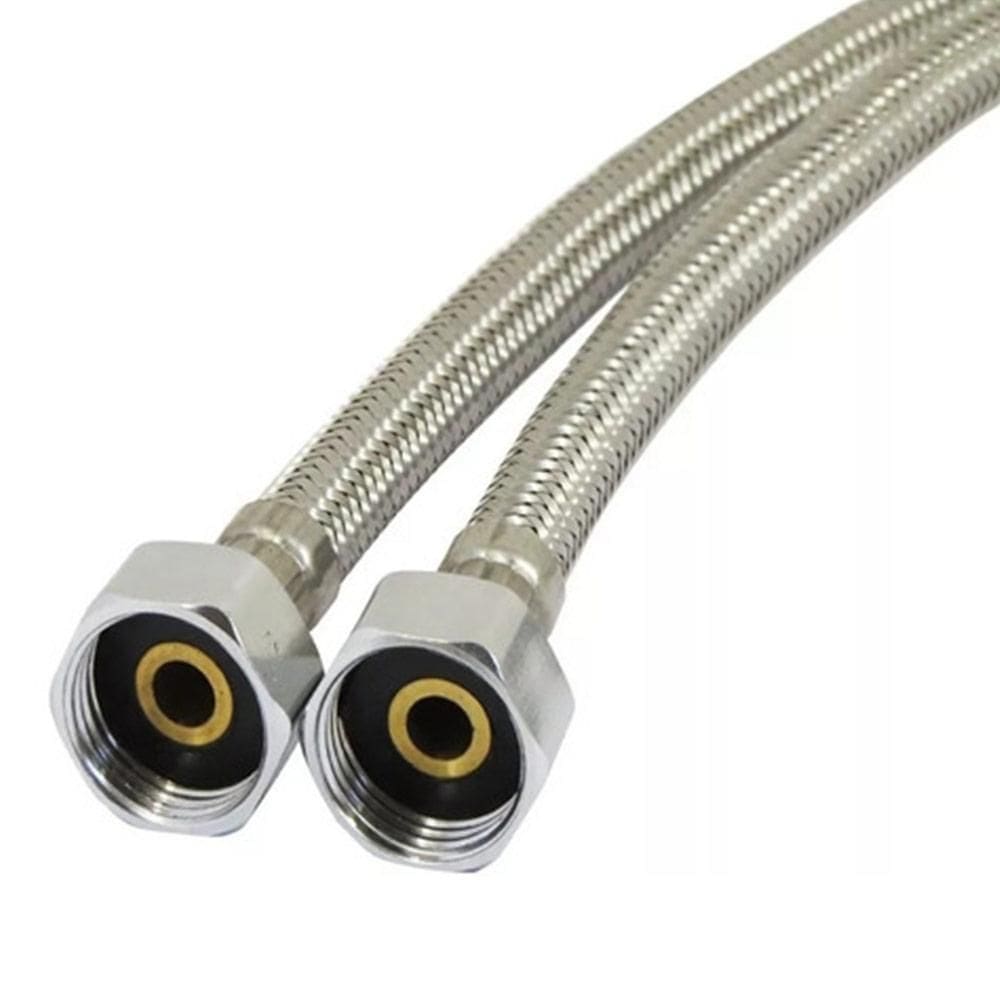 Engate Mangueira Flexível Misturador Monocomando 80Cm Par