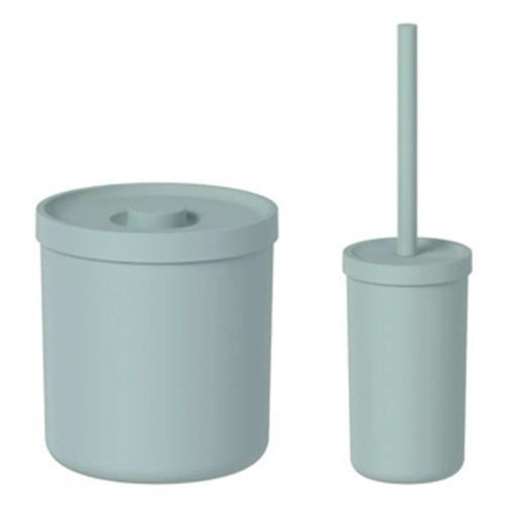 Kit Lixeira De Banheiro 6 Litros + Escova Sanitária Verde