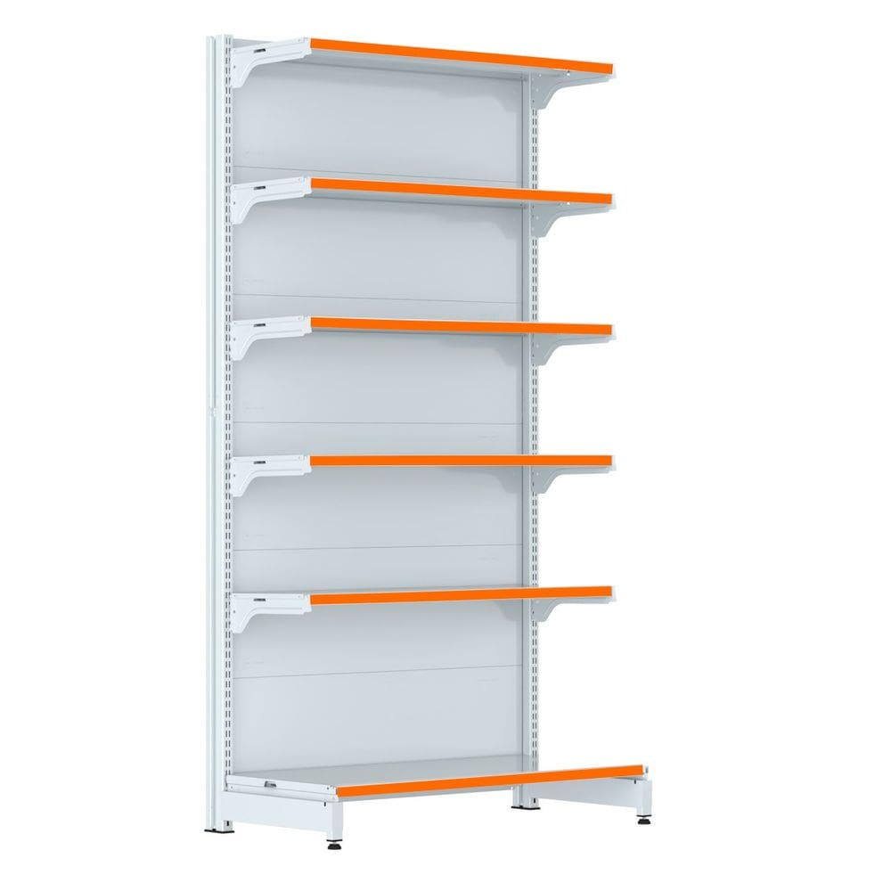 Gondola Parede 202 FIT Farmacia Inicial 6 Bd Branco Pe Laran