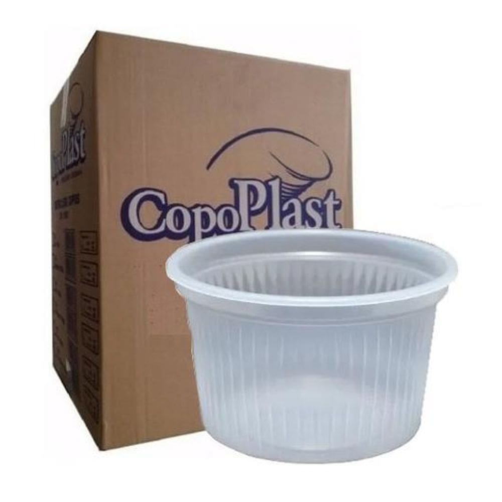 Pote Plástico S/ Tampa Sorvete 100Ml Copoplast C/4000 2Cxs