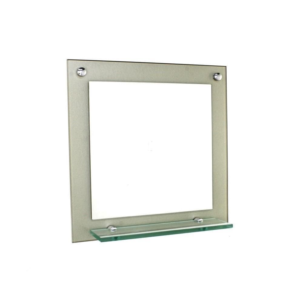 Espelho Para Banheiro Com Prateleira 40Cm Champanhe