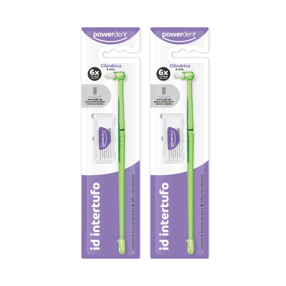 Kit 2 Escovas de Dentes Intertufo Cilíndrica 3mm