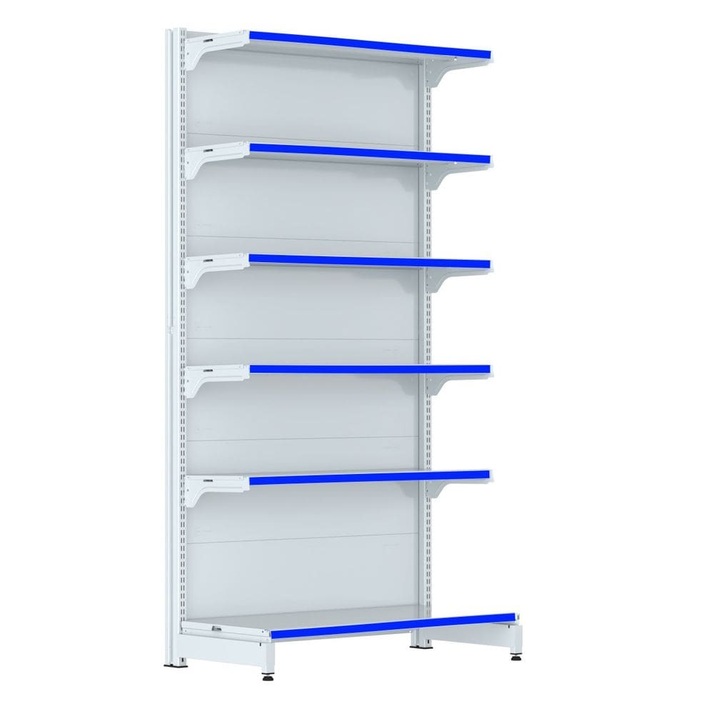 Gondola Parede 202 FIT Farmacia Inicial 6 Bd Branco Pe Azul