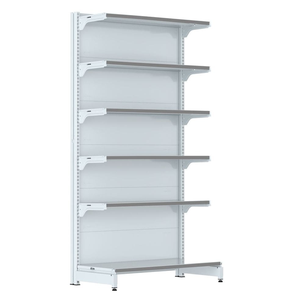Gondola Parede 202 FIT Farmacia Inicial 6 Bd Branco Pe Cinza