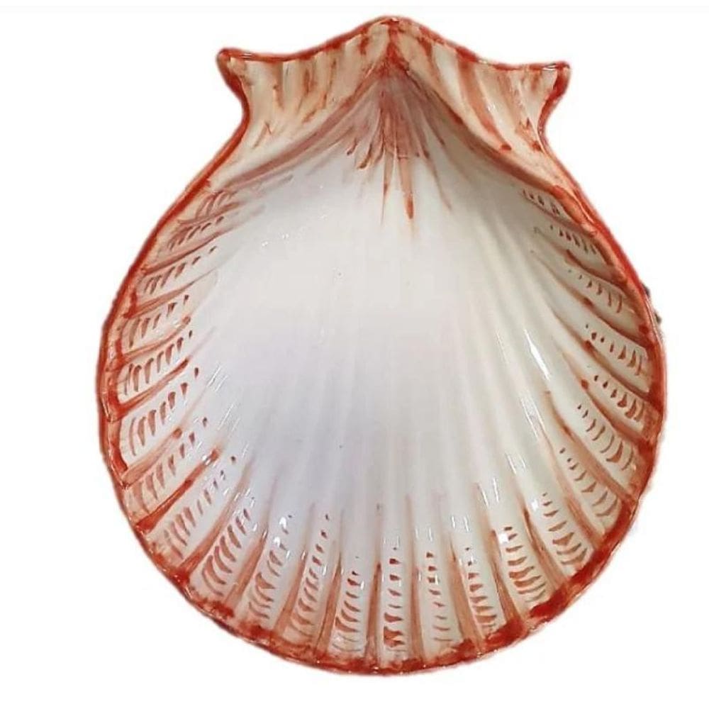 Concha Ornamental Coral Relevo Vermelho Claro Luiz Salvador