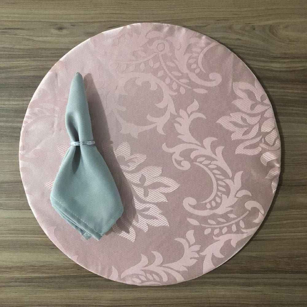 Jogo De Sousplat De Tecido 4 Lugares Completos Cinza