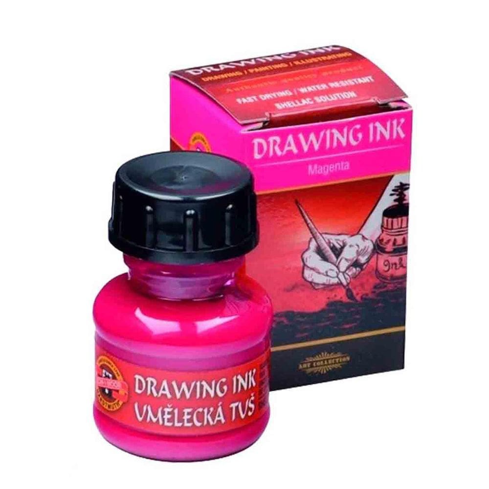 Tinta Nanquim Alta Pigmentação Koh-I-Noor 20G Magenta