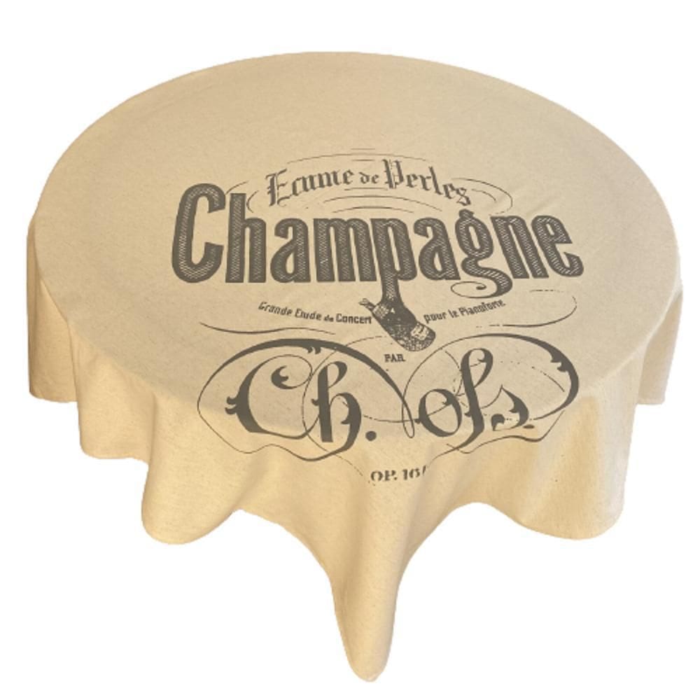 Toalha De Mesa Quadrada 4 Lugares 160X160Cm Champagne Em Linho