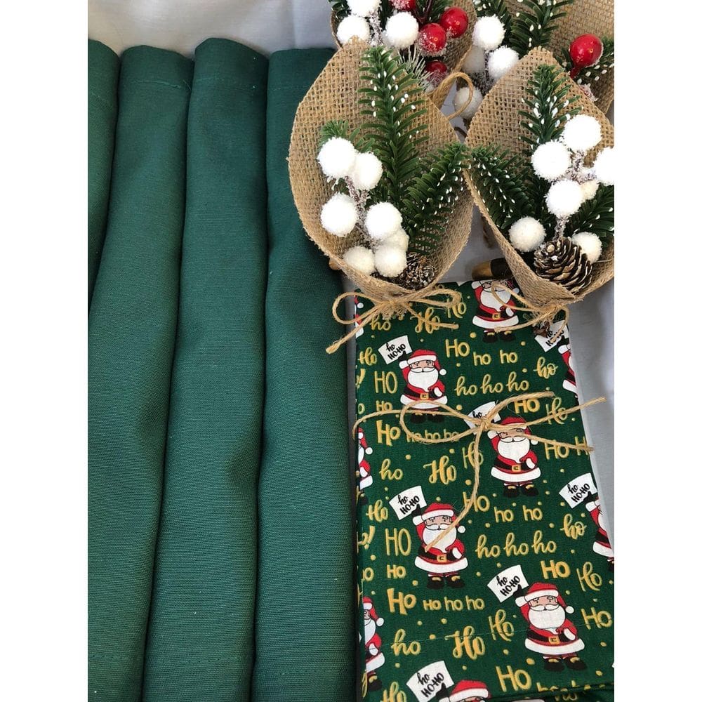 Kit 4 Pças Jogo Americano De Mesa Jantar Natal Decoração 006