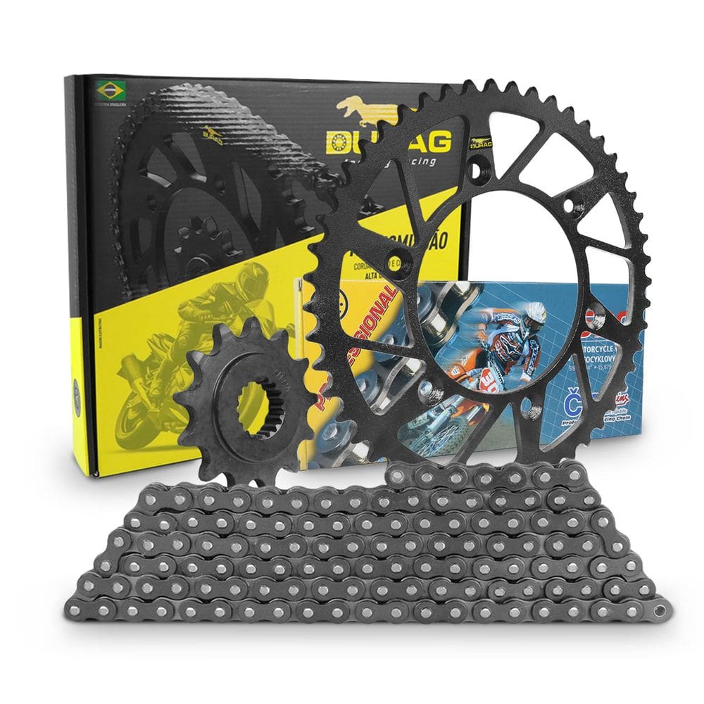 Kit Relação Transmissão Durag Corrente Cz S/ Retentor Crf 250rx Crf 450r 450x