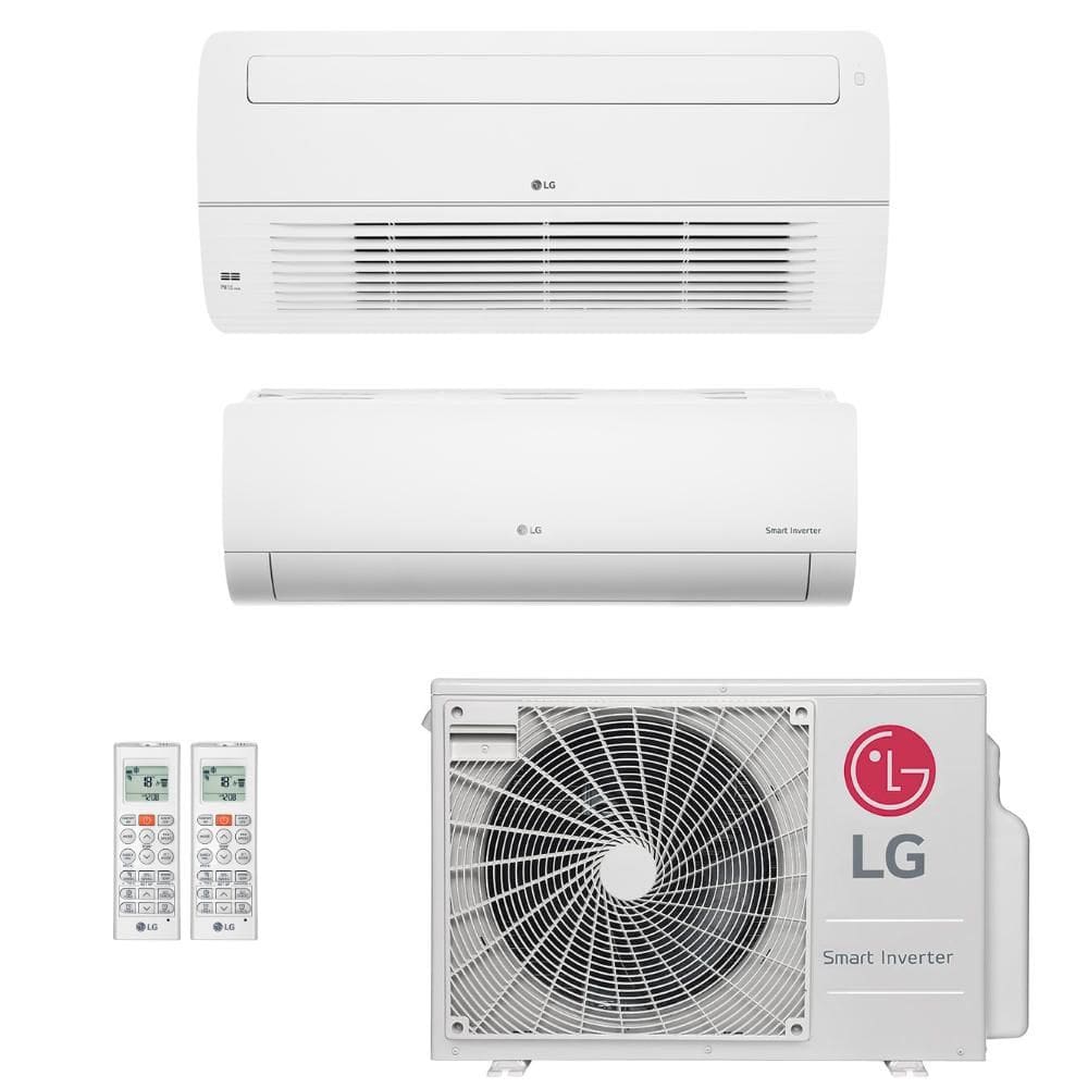 Ar-Condicionado Multi Split Inverter LG 18.000 (1x Evap HW 9.000 + 1x Evap Cassete 1 Via 9.000) Quente/Frio 220V R-32