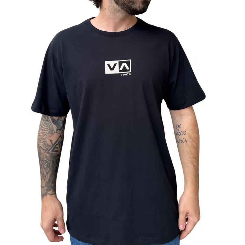 Camiseta RVCA Mini Balance Box WT25 Masculina Preto