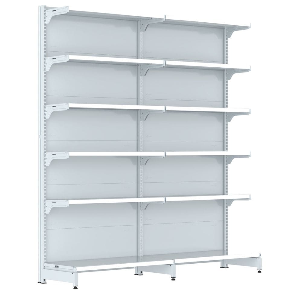 Gondola Parede 202 Fit Farmacia Ate 2 Metros Branco Pe Branc